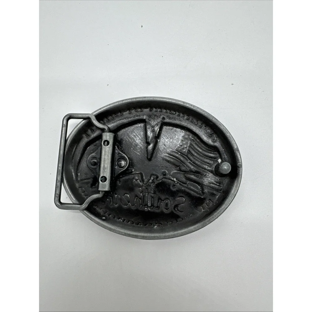 Southern American Grace Of God Vintage Belt Buckle Metal Eagle Flags‎